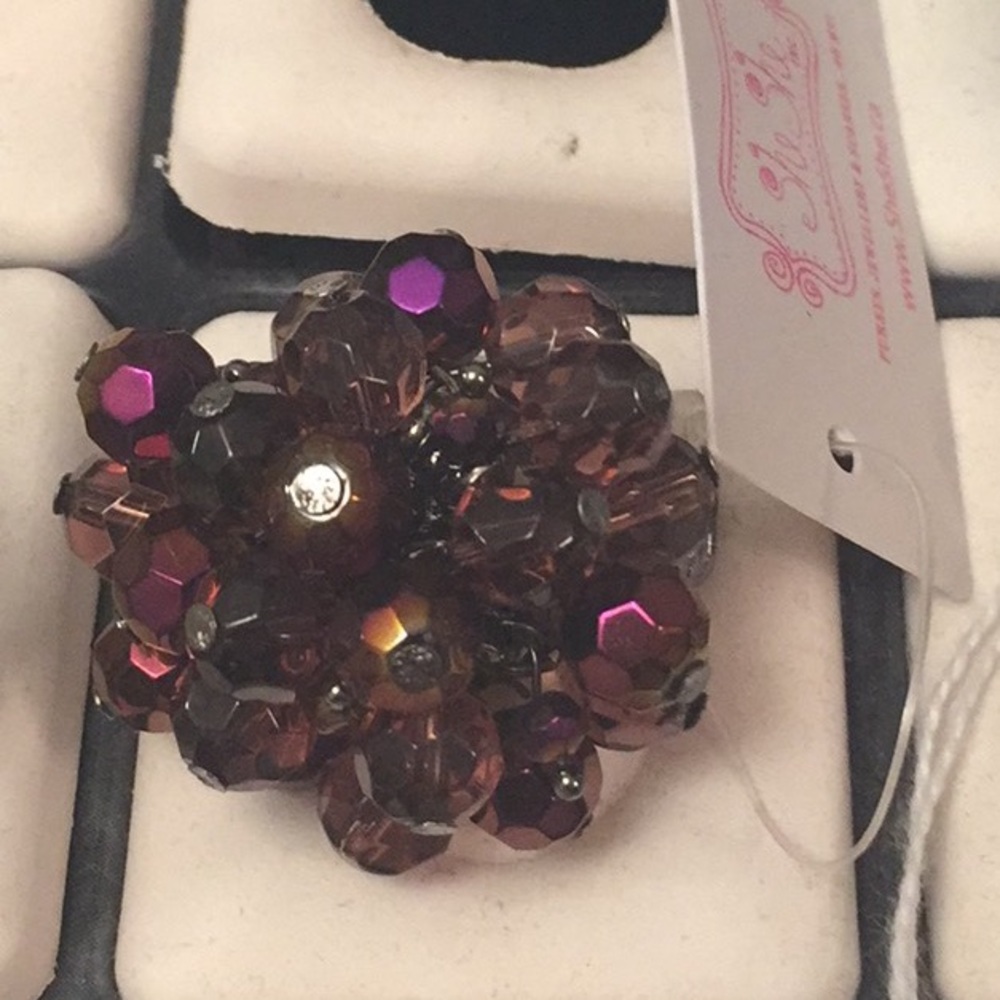 🛍2 for$35🛍️NWT purple multi tones on expandable ringband